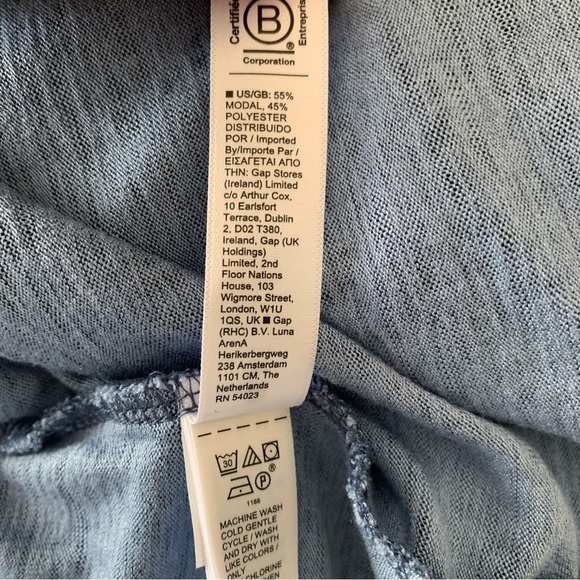 Athleta Breezy Scoop Cheetah Print Top Large Short Sleeve Blue - Picture 8 of 9